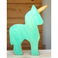 Turquoise Wooden Unicorn